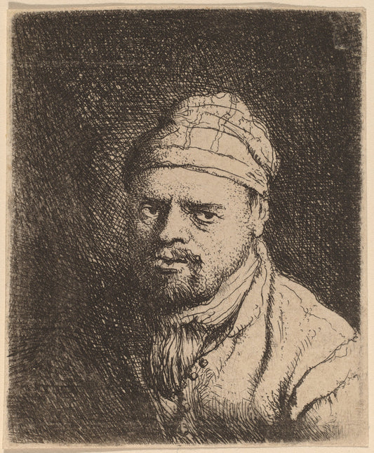 Bust of a Cook with Cap by Jan Lievens (Dutch, 1607 - 1674), 16X12"(A3)Poster Print