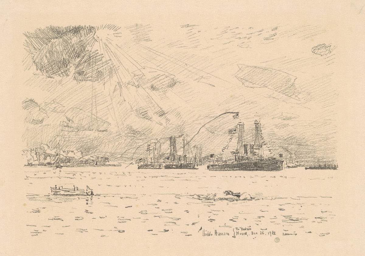 Return of the Fleet by Childe Hassam (American, 1859 - 1935), 16X12"(A3)Poster Print