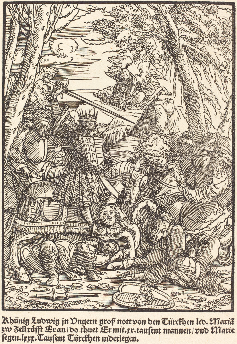 Khunig Ludwig ... by Master of the Miracles of Mariazell (German, active early 16th century), 16X12"(A3)Poster Print