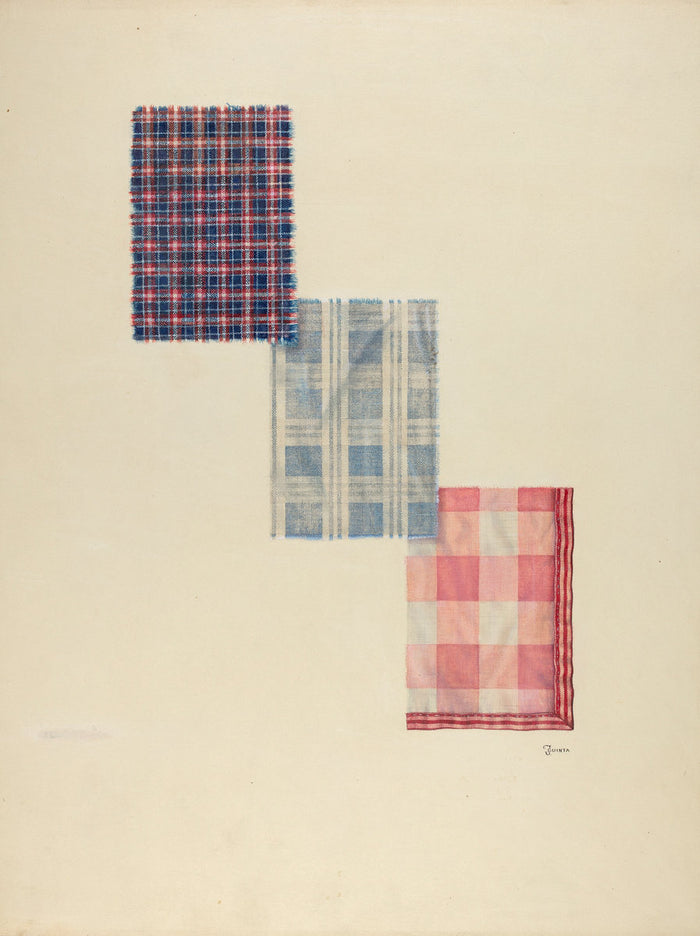 Zoar Plaids by Jerry Guinta (American, active c. 1935), 16X12