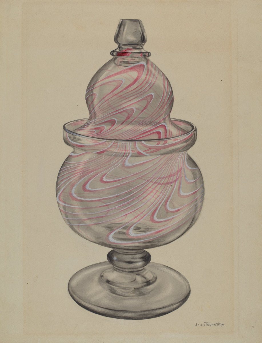 Sugar Bowl with Cover by John Tarantino (American, active c. 1935), 16X12"(A3)Poster Print