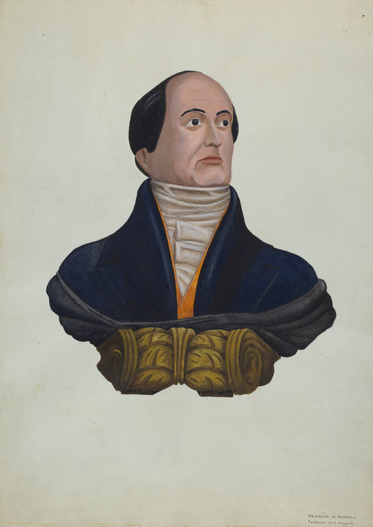Daniel Webster Figurehead by F.W. Powell (American, active c. 1935), 16X12"(A3)Poster Print