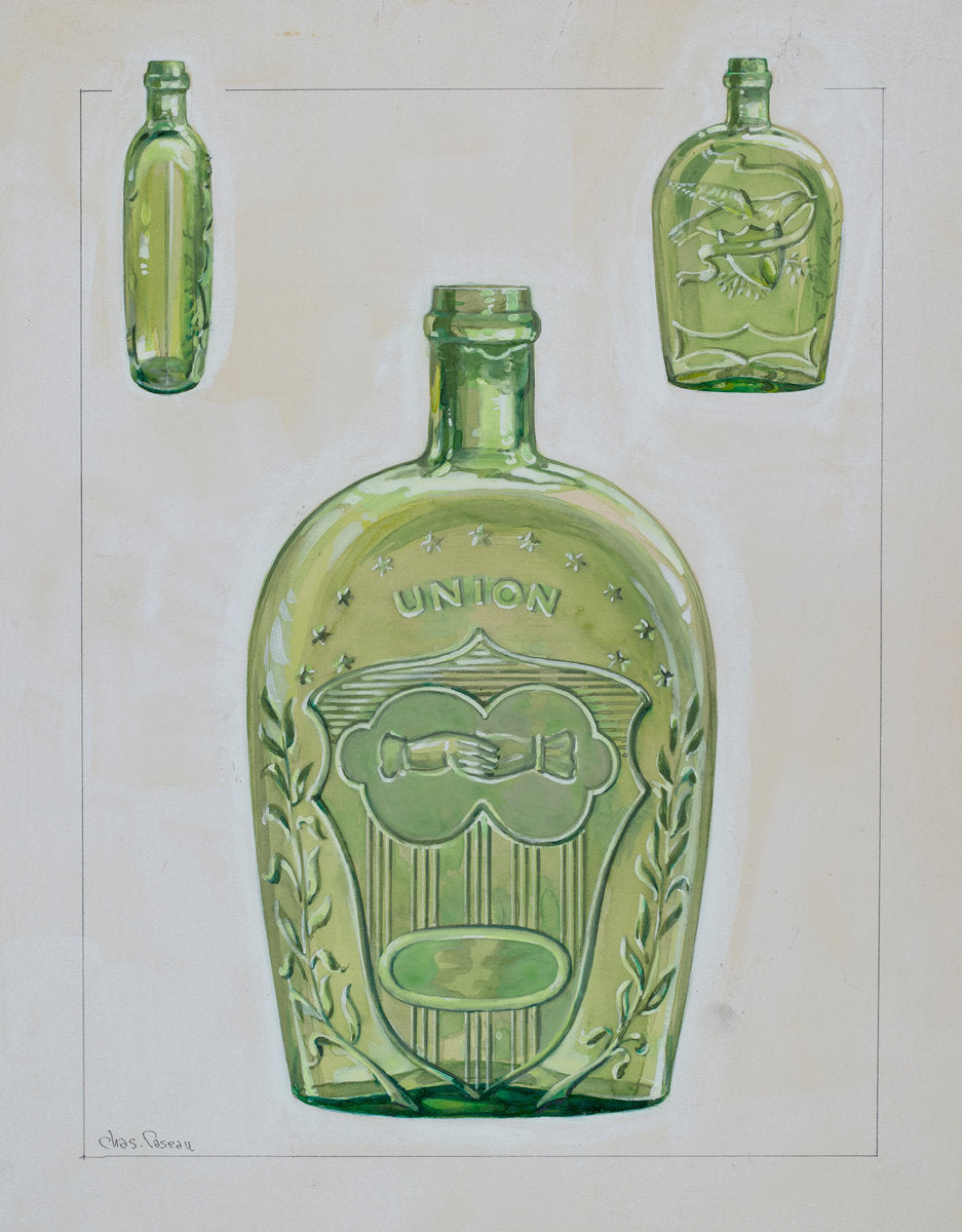Liquor Flask by Charles Caseau (American, active c. 1935), 16X12"(A3)Poster Print