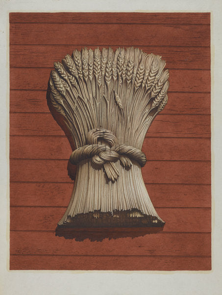 Sheaf of Wheat Shop Sign by Robert Pohle (American, active c. 1935), 16X12"(A3)Poster Print