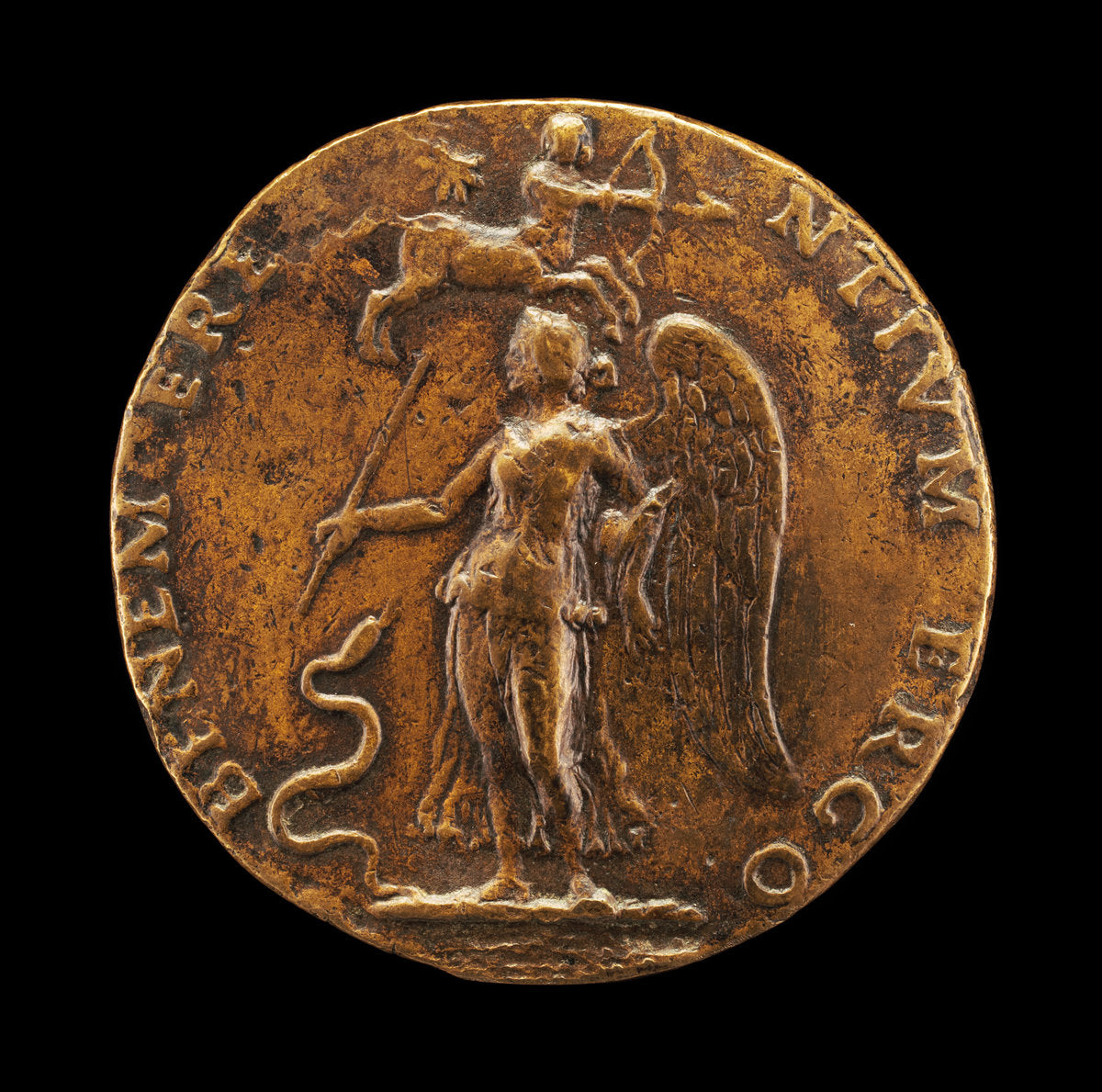 Astrology and the Sign of Sagittarius [reverse] by Giancristoforo Romano (Mantuan, c. 1465 - 1512), 16X12"(A3)Poster Print