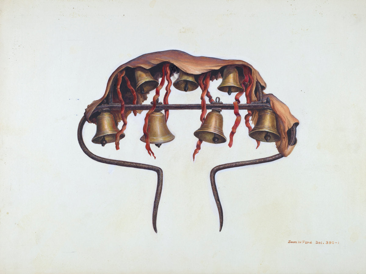 Conestoga Wagon Bells by Samuel W. Ford (American, active c. 1935), 16X12"(A3)Poster Print