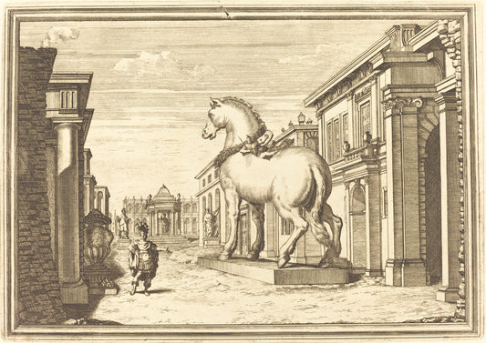 Il Greco in Troia: Plate 2 by Arnold von Westerhout (Flemish, 1651 - 1725), 16X12"(A3)Poster Print