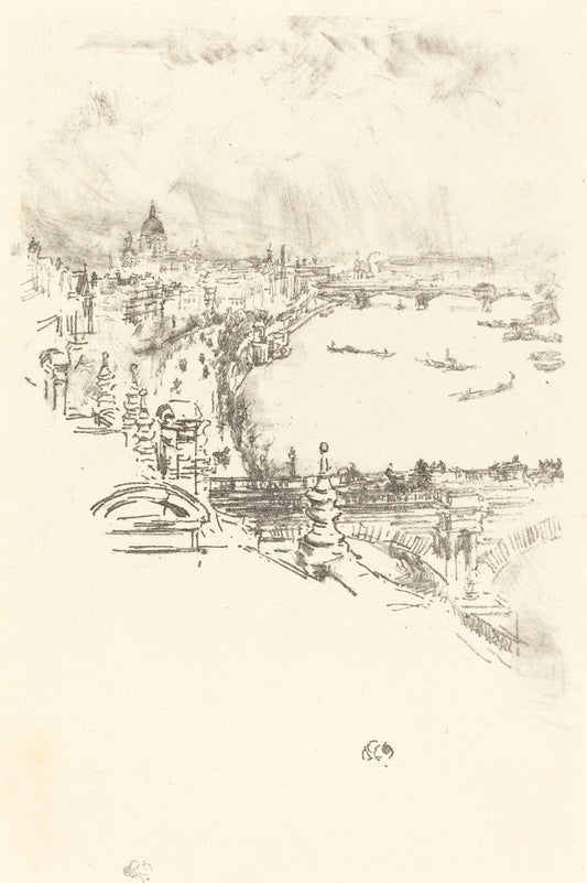 Little London by James McNeill Whistler (American, 1834 - 1903), 16X12"(A3)Poster Print