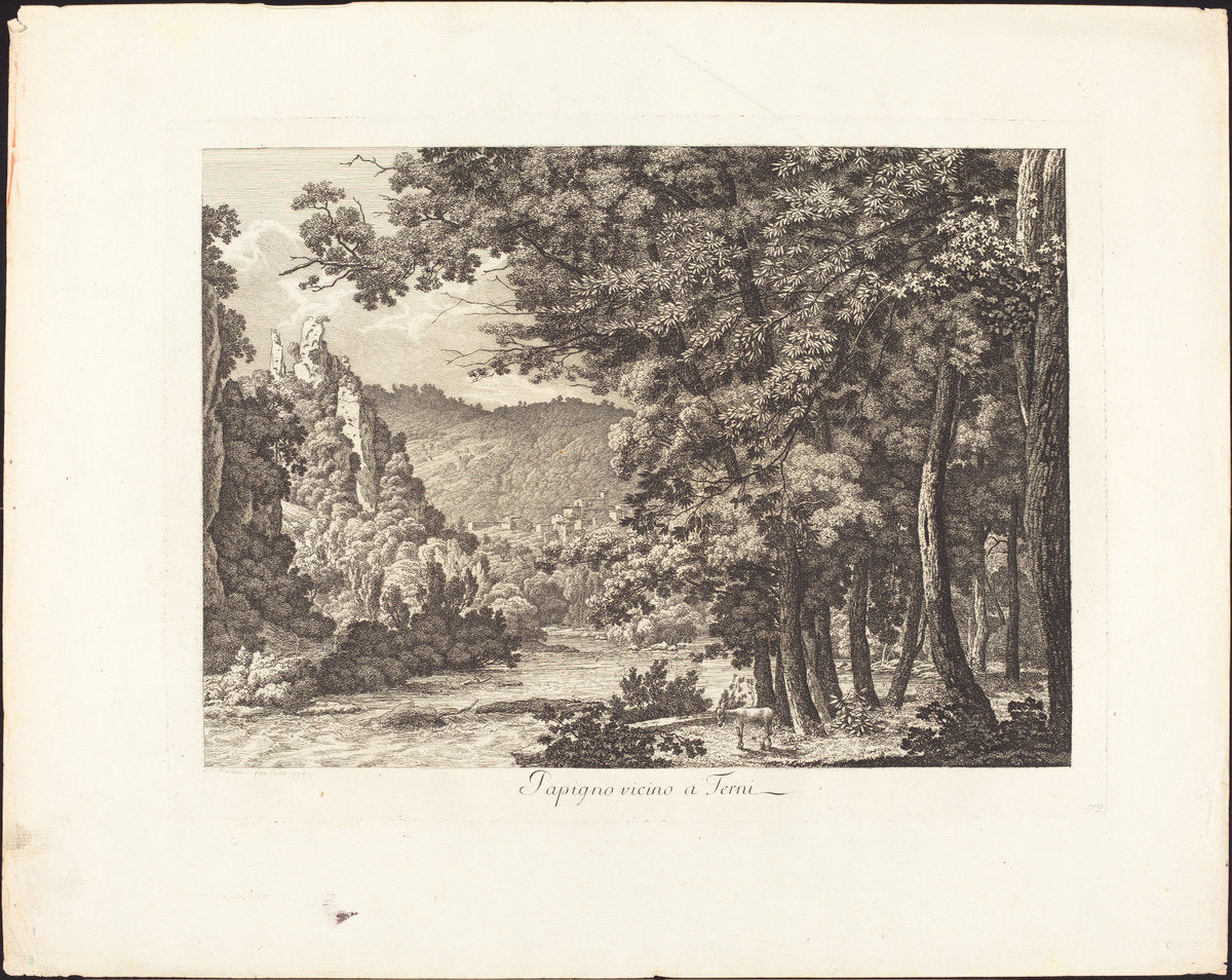 Papigno, vicino a Terni by Jacob Wilhelm Mechau (German, 1745 - 1808), 16X12"(A3)Poster Print