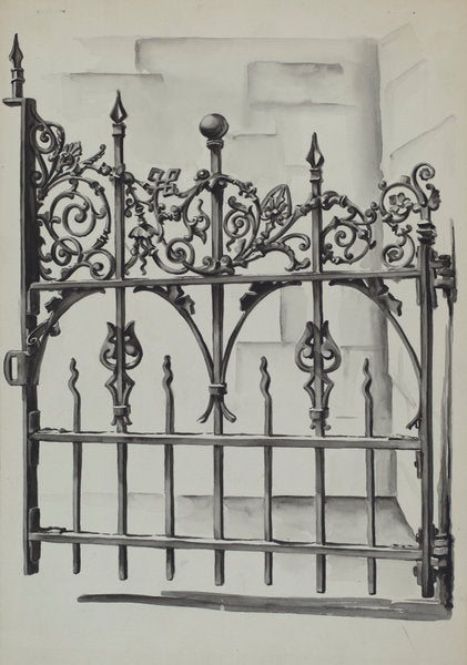 Iron Gate by Natalie Simon (American, active c. 1935), 16X12"(A3)Poster Print