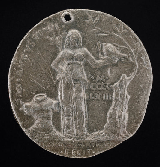 Peace Holding an Olive Branch and Helmet [reverse] by Francesco Laurana (Dalmatian, 1420/1425 - 1502), 16X12"(A3)Poster Print
