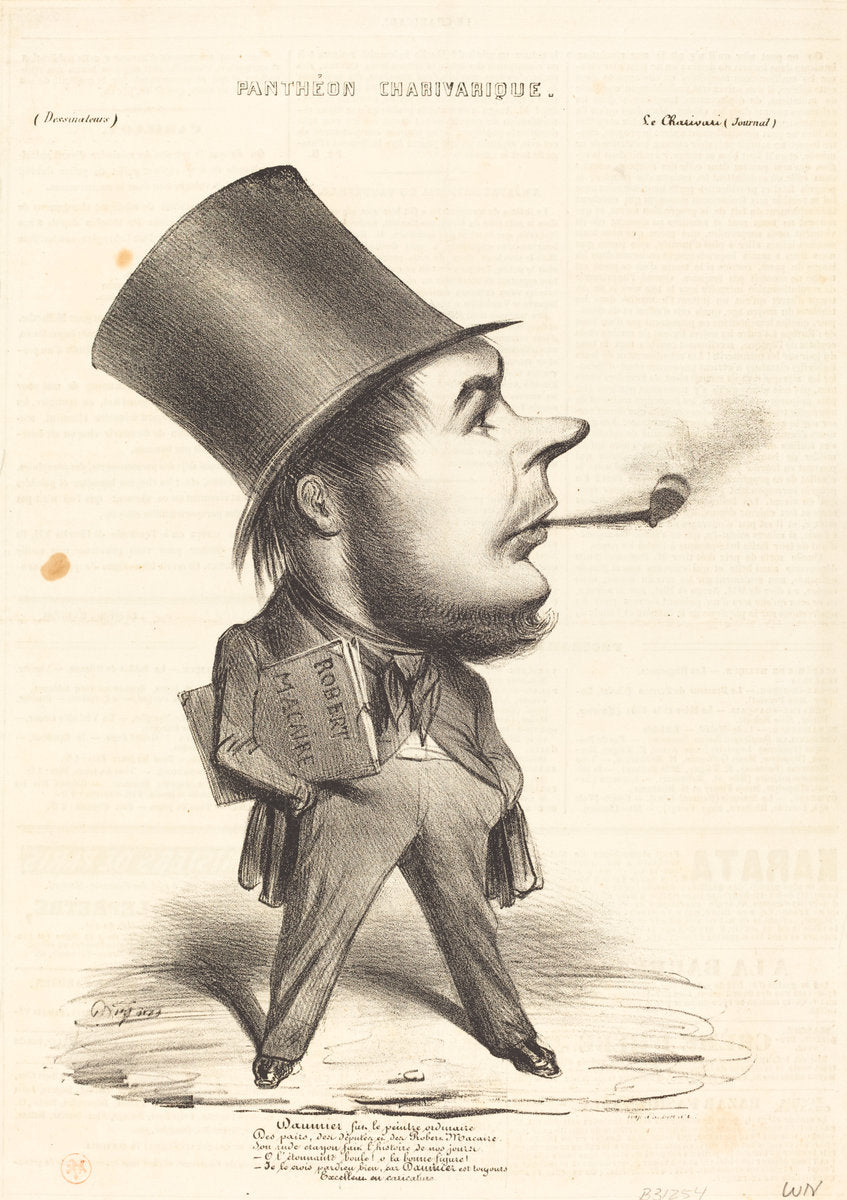 Daumier fut le peintre ordinaire... by Honoré Daumier (French, 1808 - 1879), 16X12"(A3)Poster Print