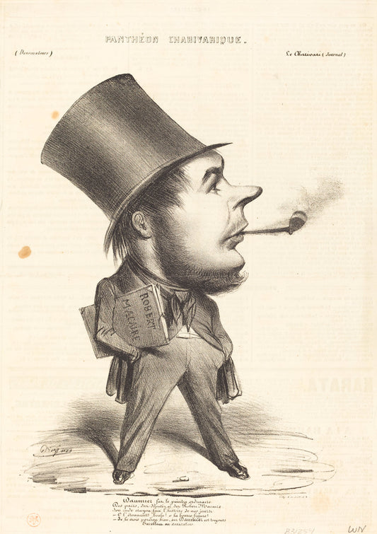 Daumier fut le peintre ordinaire... by Honoré Daumier (French, 1808 - 1879), 16X12"(A3)Poster Print