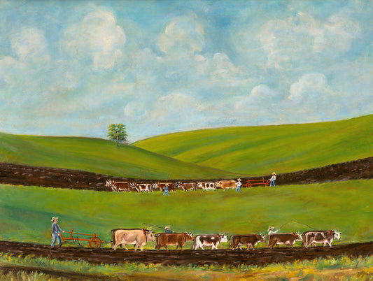 Breaking Ground by Orrie McCombs, after Olof Krans (American, active c. 1935), 16X12"(A3)Poster Print