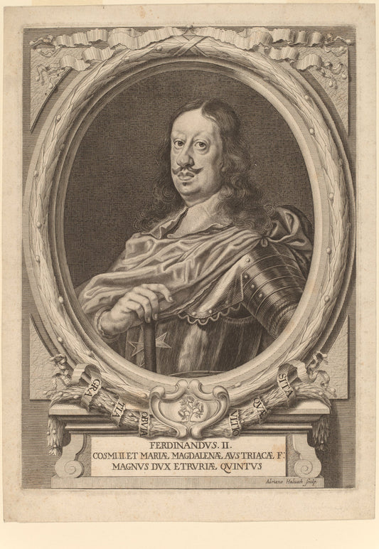 Ferdinando II, Grand Duke of Tuscany by Adriaen Haelwegh (Dutch, 1637 - after 1696), 16X12"(A3)Poster Print