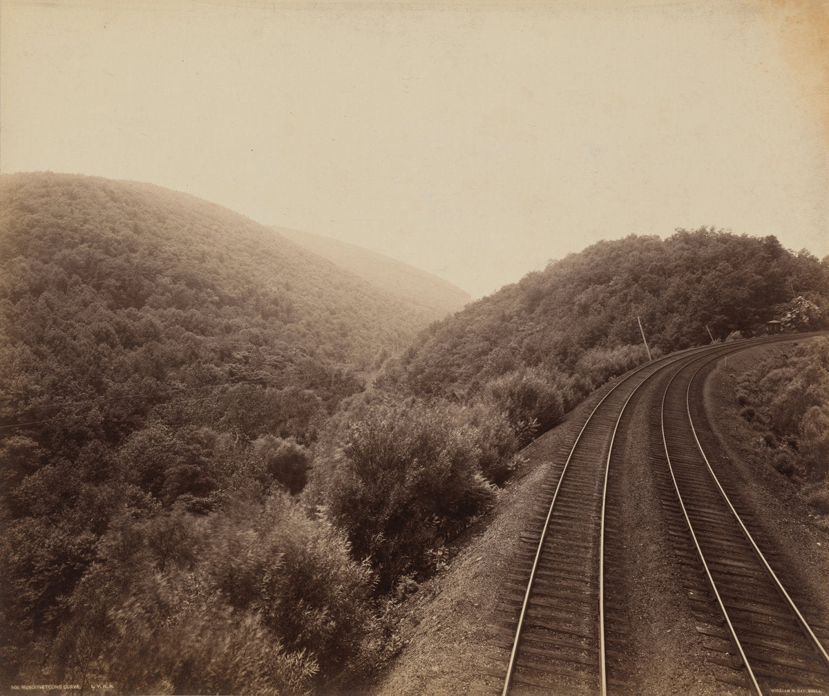 Musconetcong Curve by William H. Rau (American, 1855 - 1920), 16X12"(A3)Poster Print