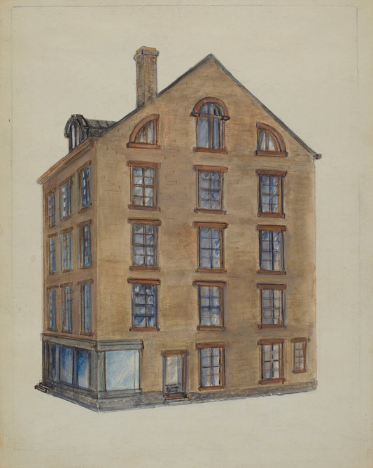 1935/1942 by American 20th Century (Corner of Pearl and John Streets), 16X12"(A3)Poster Print