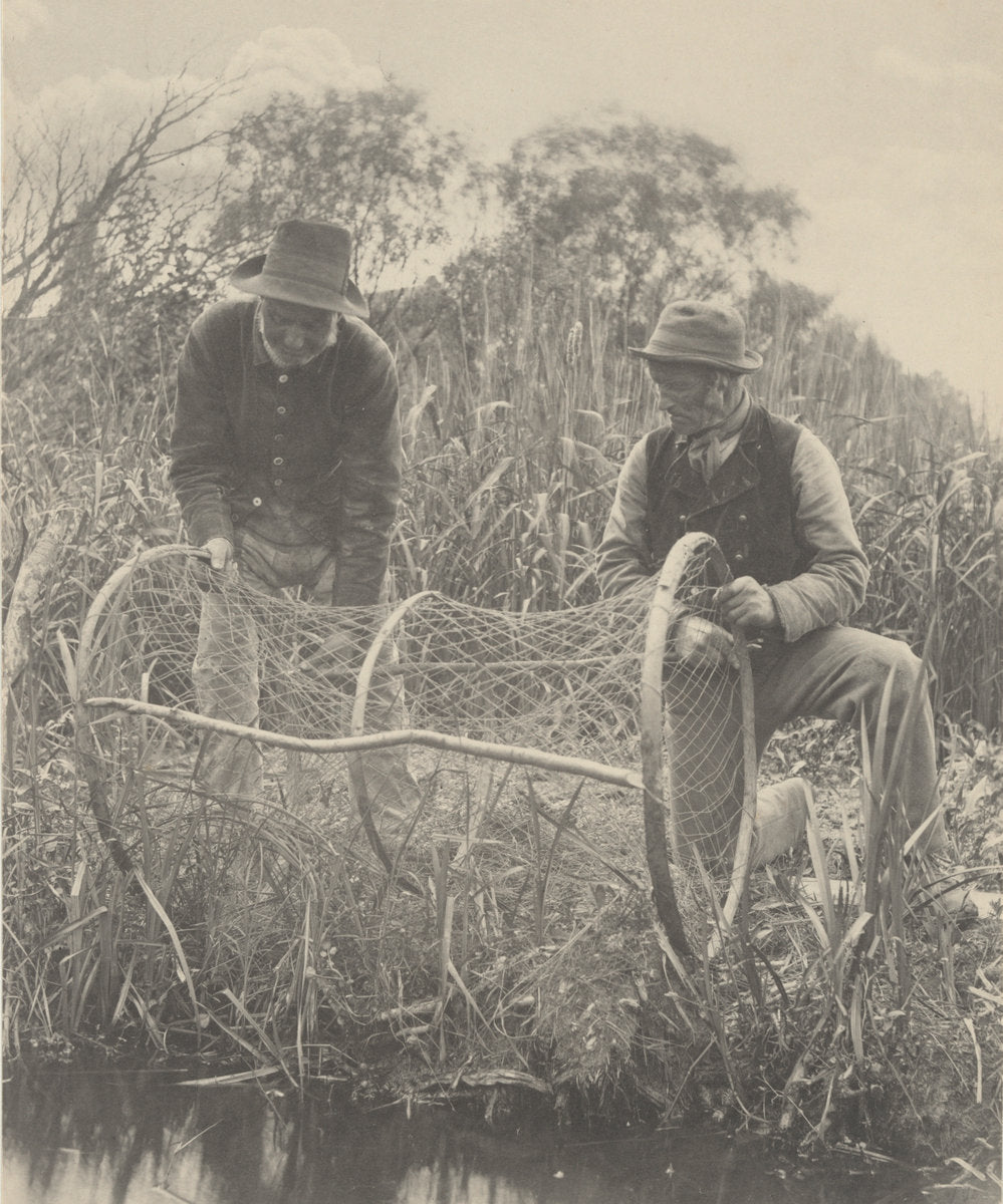 Setting Up the Bow-Net by Peter Henry Emerson (British, born Cuba, 1856 - 1936), 16X12"(A3)Poster Print