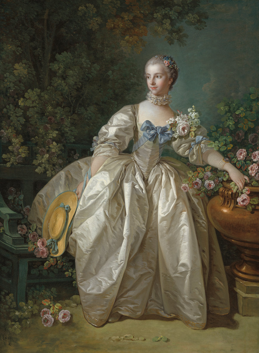 Madame Bergeret by François Boucher (French, 1703 - 1770), 16X12"(A3)Poster Print