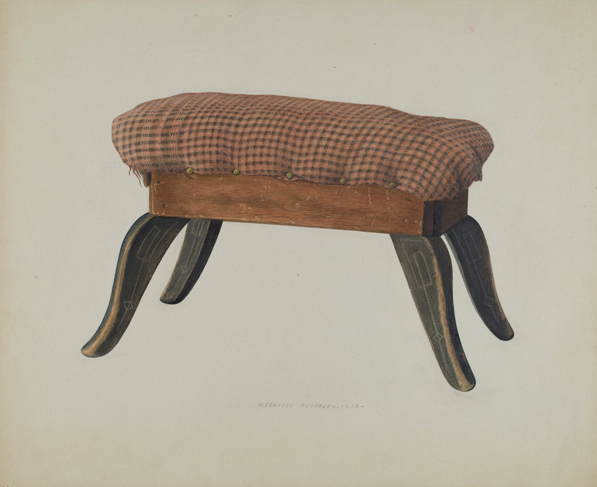 Foot Stool by Alexander Anderson (American, active c. 1935), 16X12"(A3)Poster Print