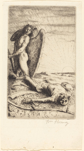 Death Defeated by William Strang (Scottish, 1859 - 1921), 16X12"(A3)Poster Print