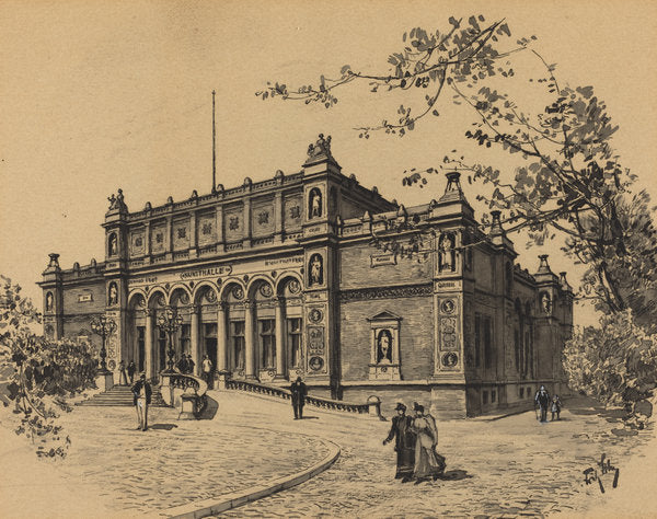 Kunsthalle by Fritz Stoltenberg (German, 1855 - 1921), 16X12"(A3)Poster Print