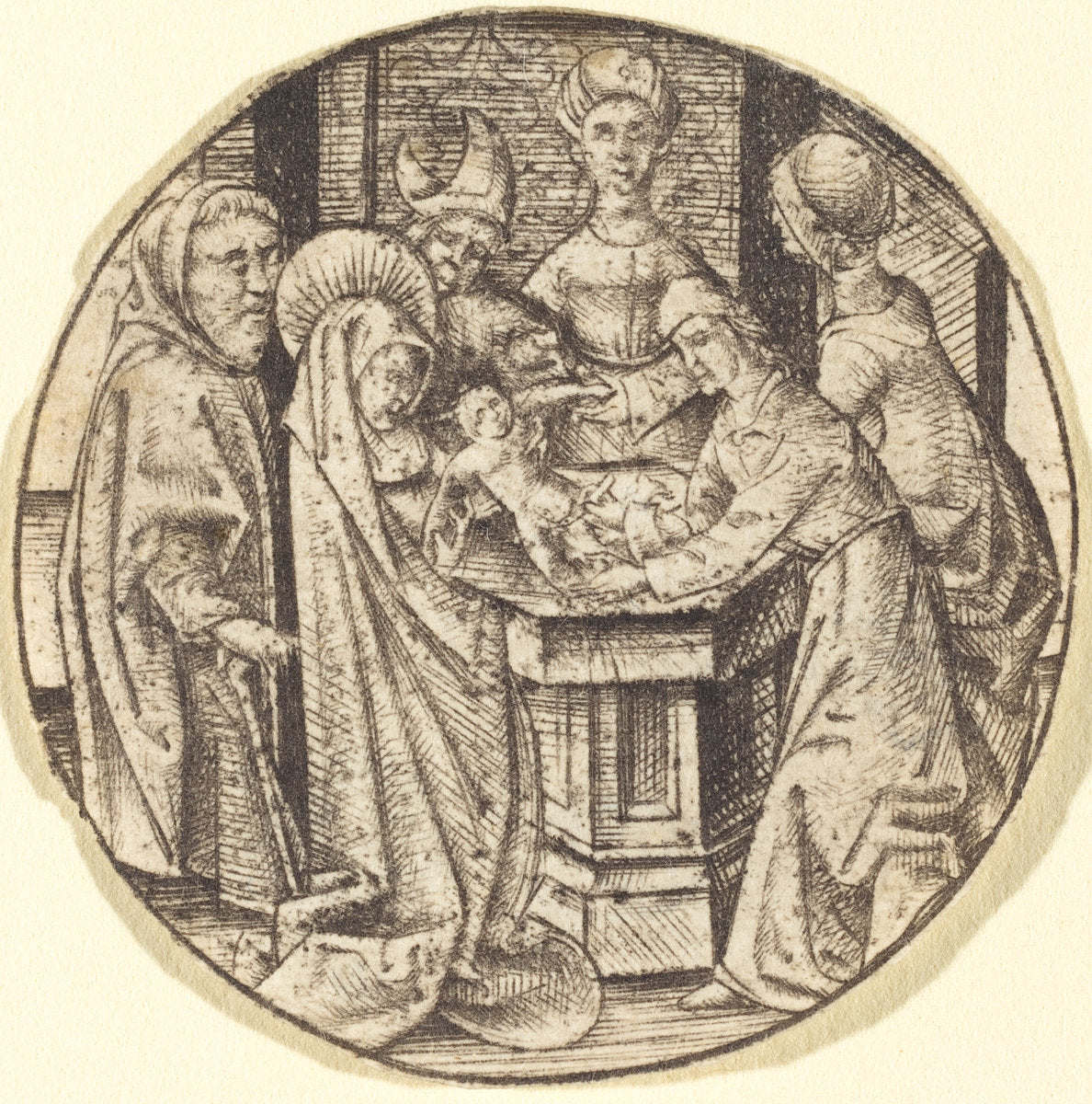 The Circumcision by Israhel van Meckenem (German, c. 1445 - 1503), 16X12"(A3)Poster Print
