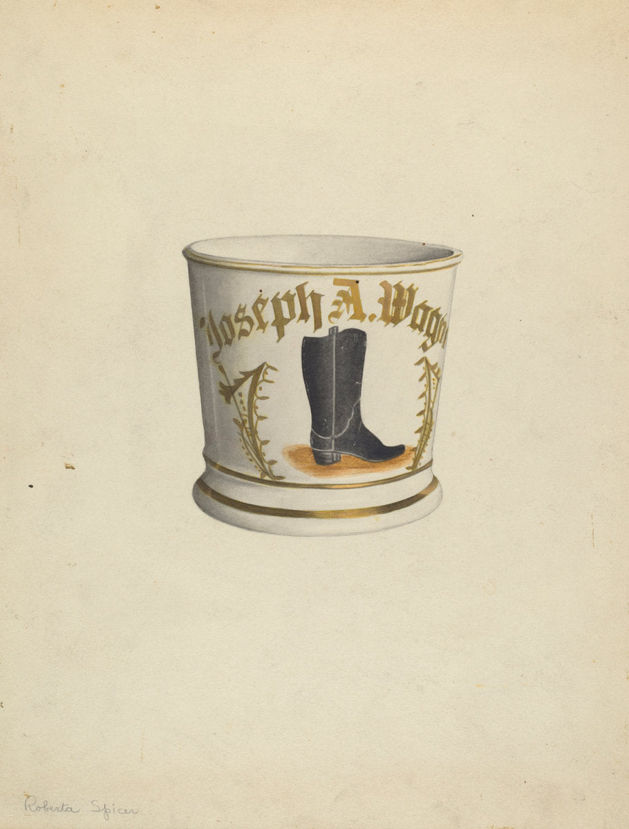 Shaving Mug by Roberta Spicer (American, active c. 1935), 16X12"(A3)Poster Print