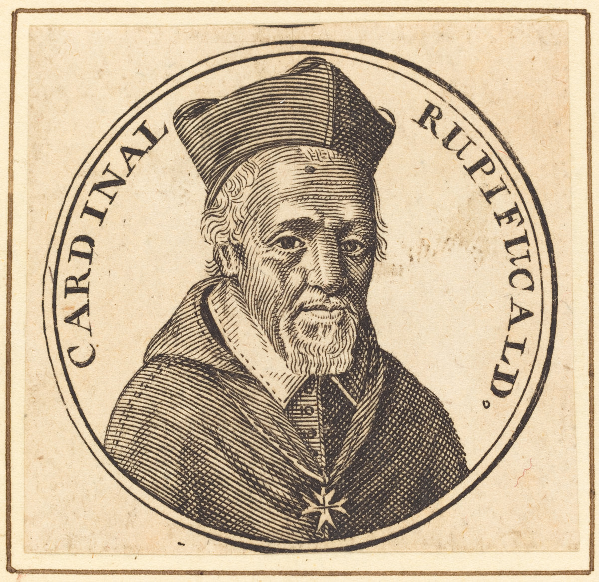 François La Rochefoucauld by Michel Lasne (French, 1590 or before - 1667), 16X12"(A3)Poster Print