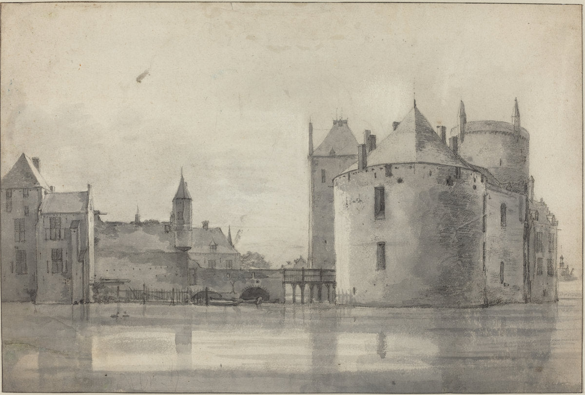 Culemborg Castle by Roelant Roghman (Dutch, 1627 - 1692), 16X12"(A3)Poster Print