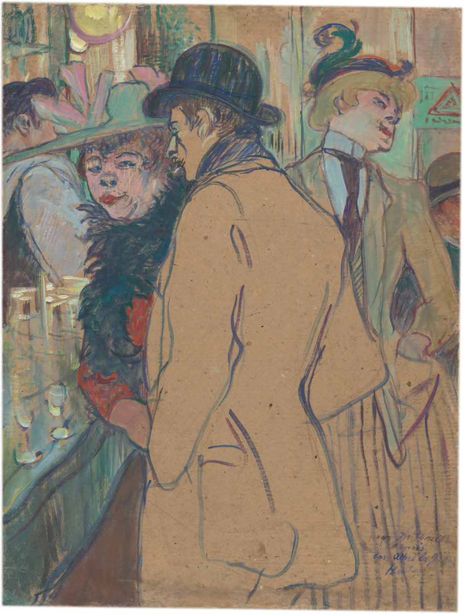 Alfred la Guigne by Henri de Toulouse-Lautrec (French, 1864 - 1901), 16X12"(A3)Poster Print