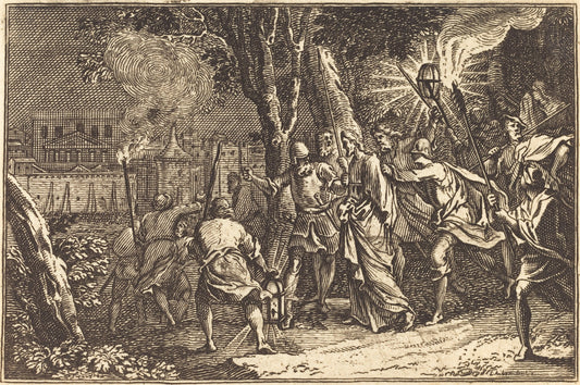 engraving by after Sébastien Le Clerc I (The Arrest of Christ), 16X12"(A3)Poster Print