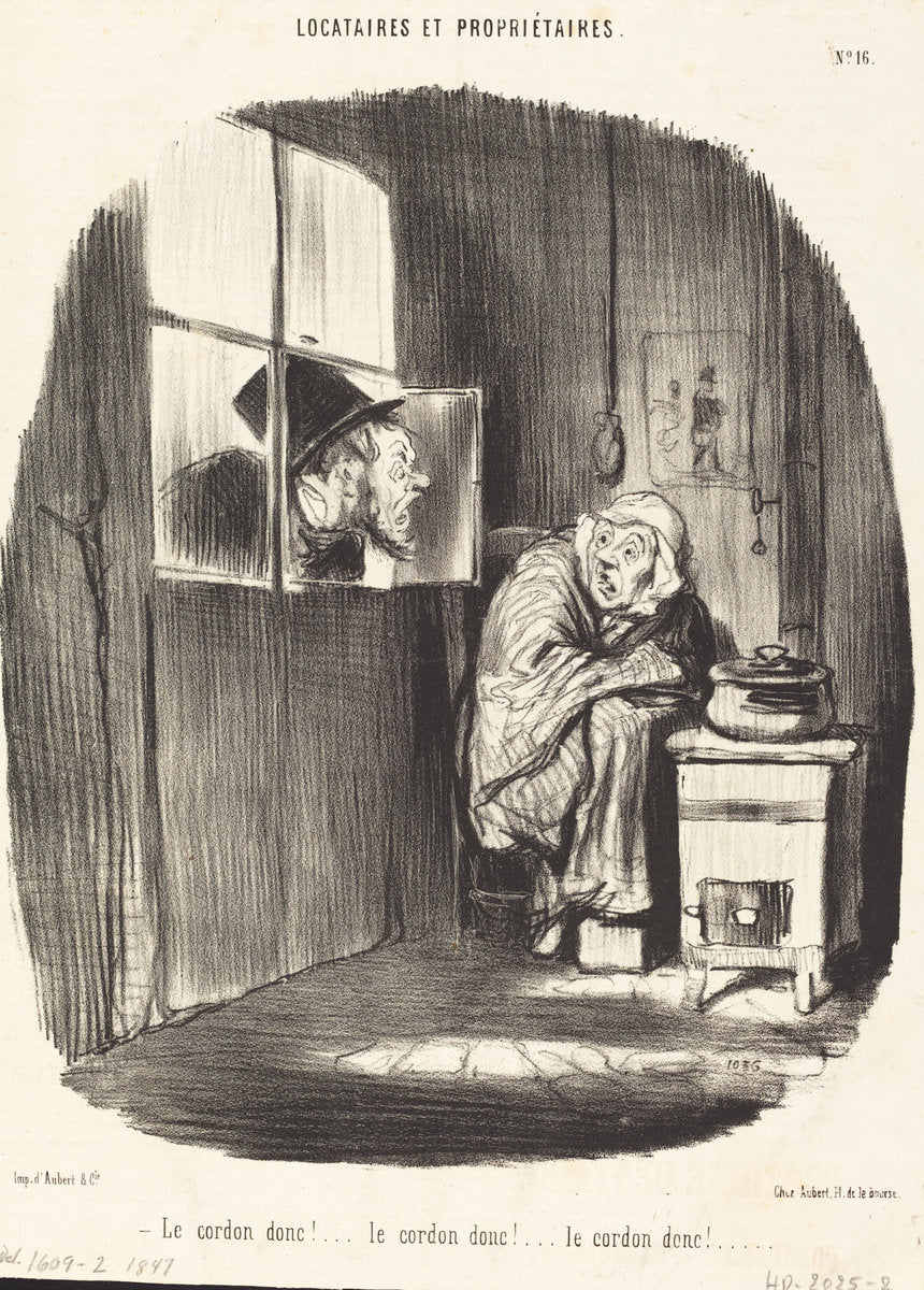 Le Cordon donc!... by Honoré Daumier (French, 1808 - 1879), 16X12"(A3)Poster Print