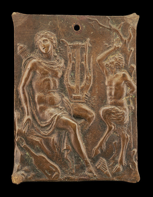 Apollo and Marsyas by Ulocrino (Paduan, active early 16th century), 16X12"(A3)Poster Print