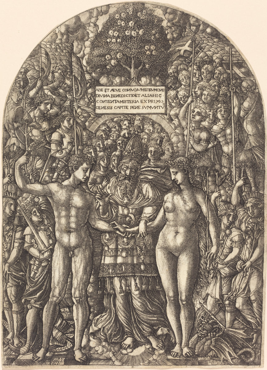 The Marriage of Adam and Eve by Jean Duvet (French, 1485 - c. 1570), 16X12"(A3)Poster Print