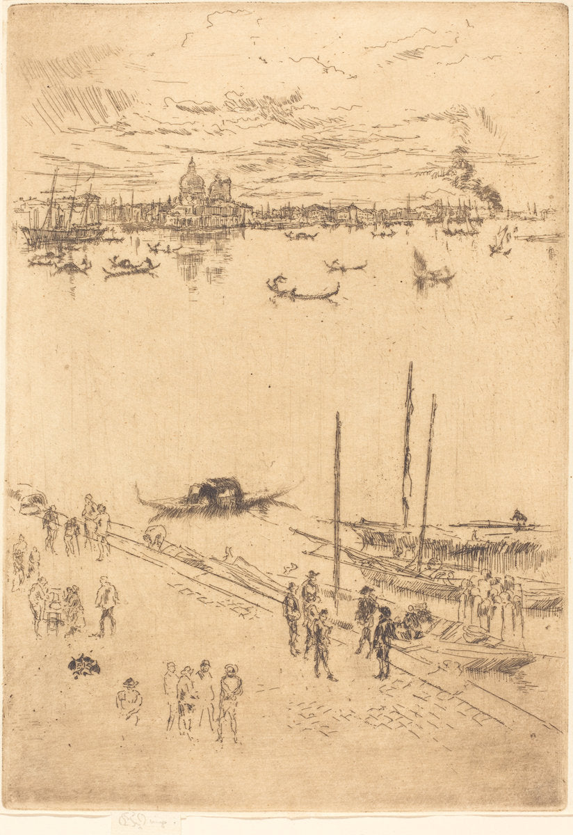 Upright Venice by James McNeill Whistler (American, 1834 - 1903), 16X12"(A3)Poster Print