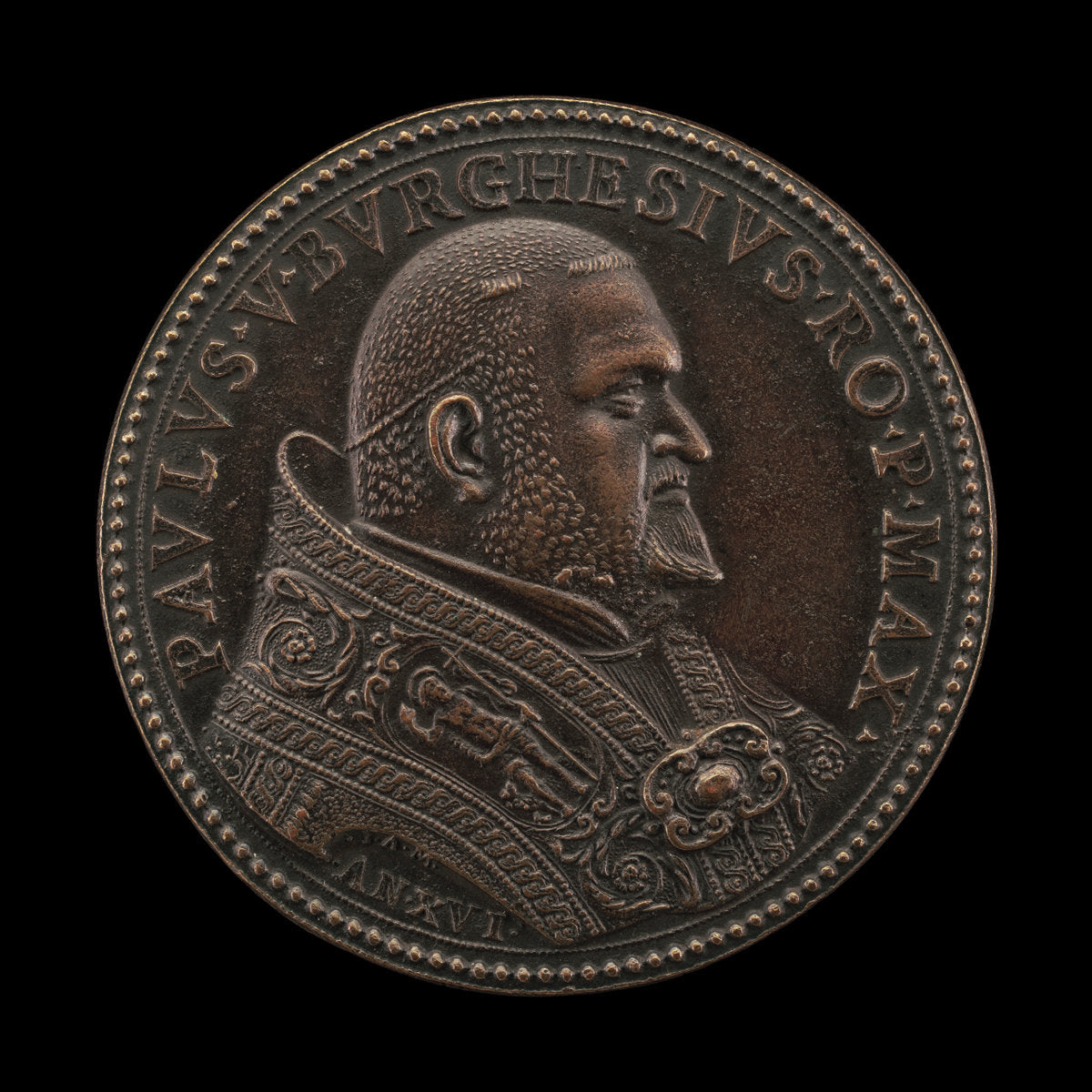 Paul V (Camillo Borghese, 1552-1621), Pope 1605 [obverse] by Giacomo Antonio Moro (Roman, died 1625), 16X12"(A3)Poster Print
