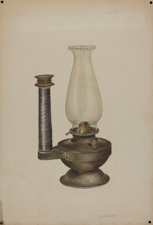 Combination Lamp/Candle Holder by Sydney Roberts (American, active c. 1935), 16X12"(A3)Poster Print
