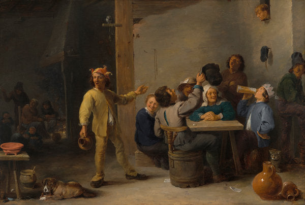 Peasants Celebrating Twelfth Night by David Teniers the Younger (Flemish, 1610 - 1690), 16X12"(A3)Poster Print
