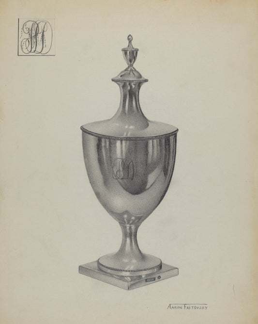 Silver Sugar Bowl by Aaron Fastovsky (American, active c. 1935), 16X12"(A3)Poster Print