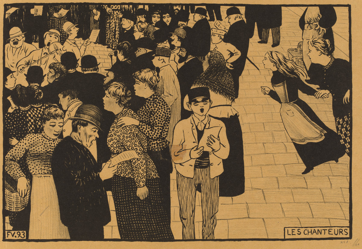 Les Chanteurs (The Singers) by Félix Vallotton (Swiss, 1865 - 1925), 16X12"(A3)Poster Print