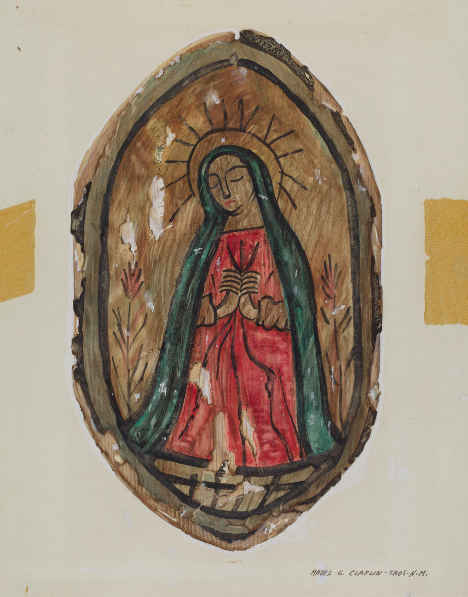 Retablo - Santa Maria by Majel G. Claflin (American, active c. 1935), 16X12"(A3)Poster Print