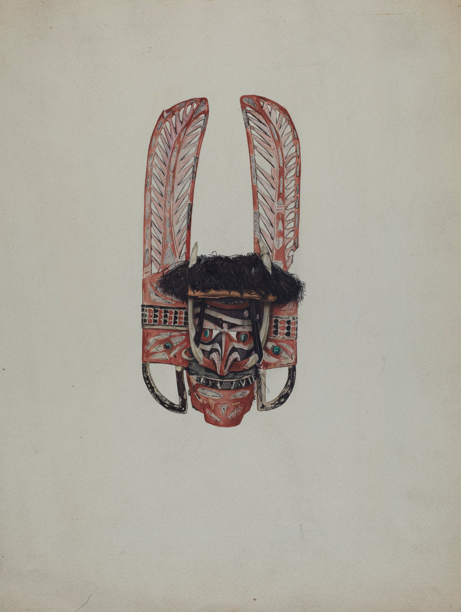 Dance Mask by Joseph Coyle (American, active c. 1935), 16X12"(A3)Poster Print