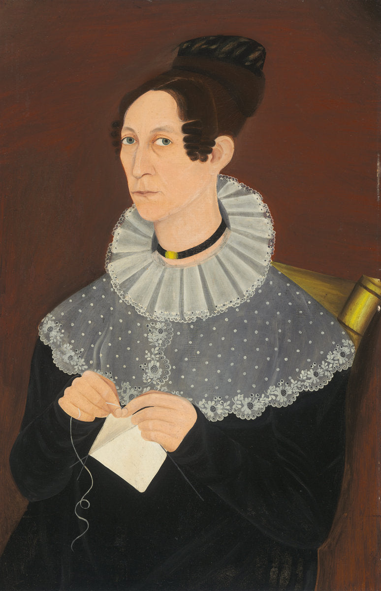 c. 1830 by American 19th Century (Probably Sarah Cook Arnold Knitting), 16X12"(A3)Poster Print