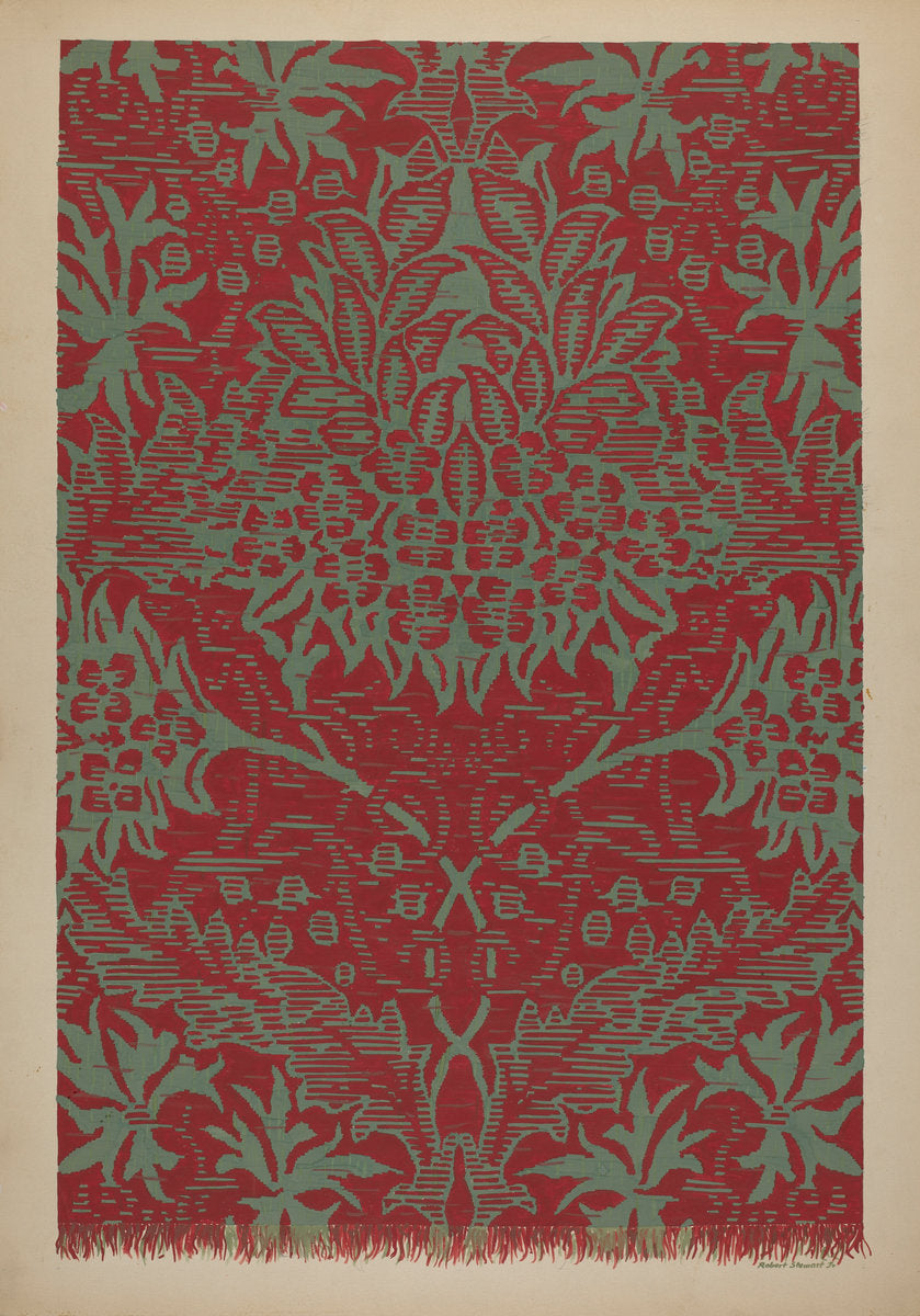 Ingrain Carpet by Robert Stewart (American, active c. 1935), 16X12"(A3)Poster Print
