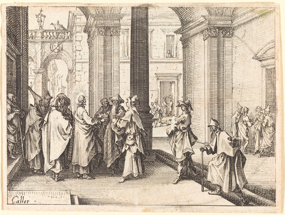 Caesar's Coin by Jacques Callot (French, 1592 - 1635), 16X12"(A3)Poster Print