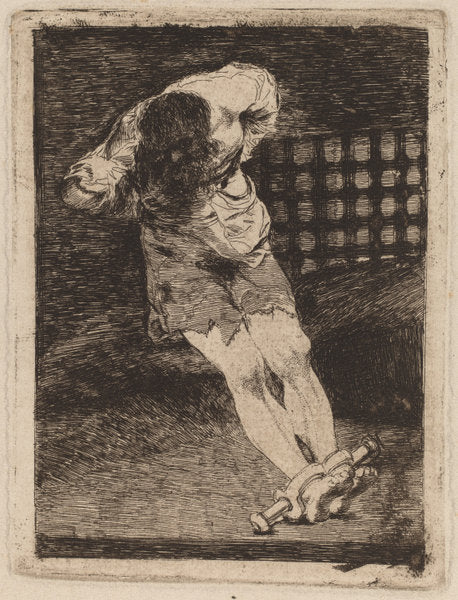 La seguridad de un reo no exige tormento  (The Custody of a Criminal Does Not Call for Torture by Francisco de Goya (Spanish, 1746 - 1828), 16X12"(A3)Poster Print