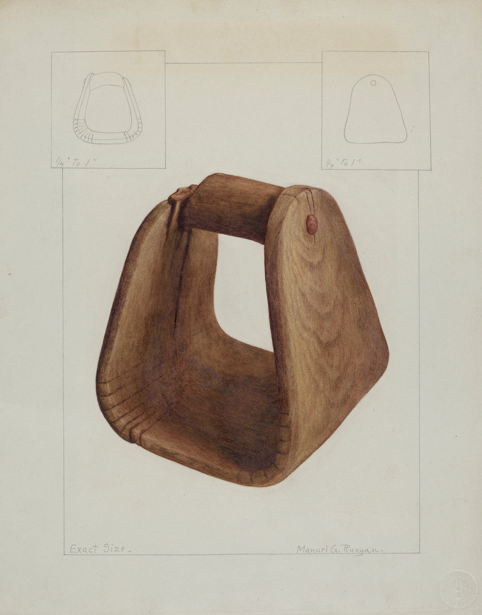 Saddle Stirrup by Manuel G. Runyan (American, active c. 1935), 16X12"(A3)Poster Print