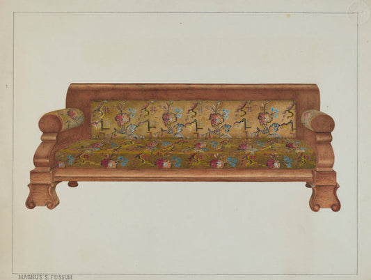 High Back Lounge by Magnus S. Fossum (American, 1888 - 1980), 16X12"(A3)Poster Print