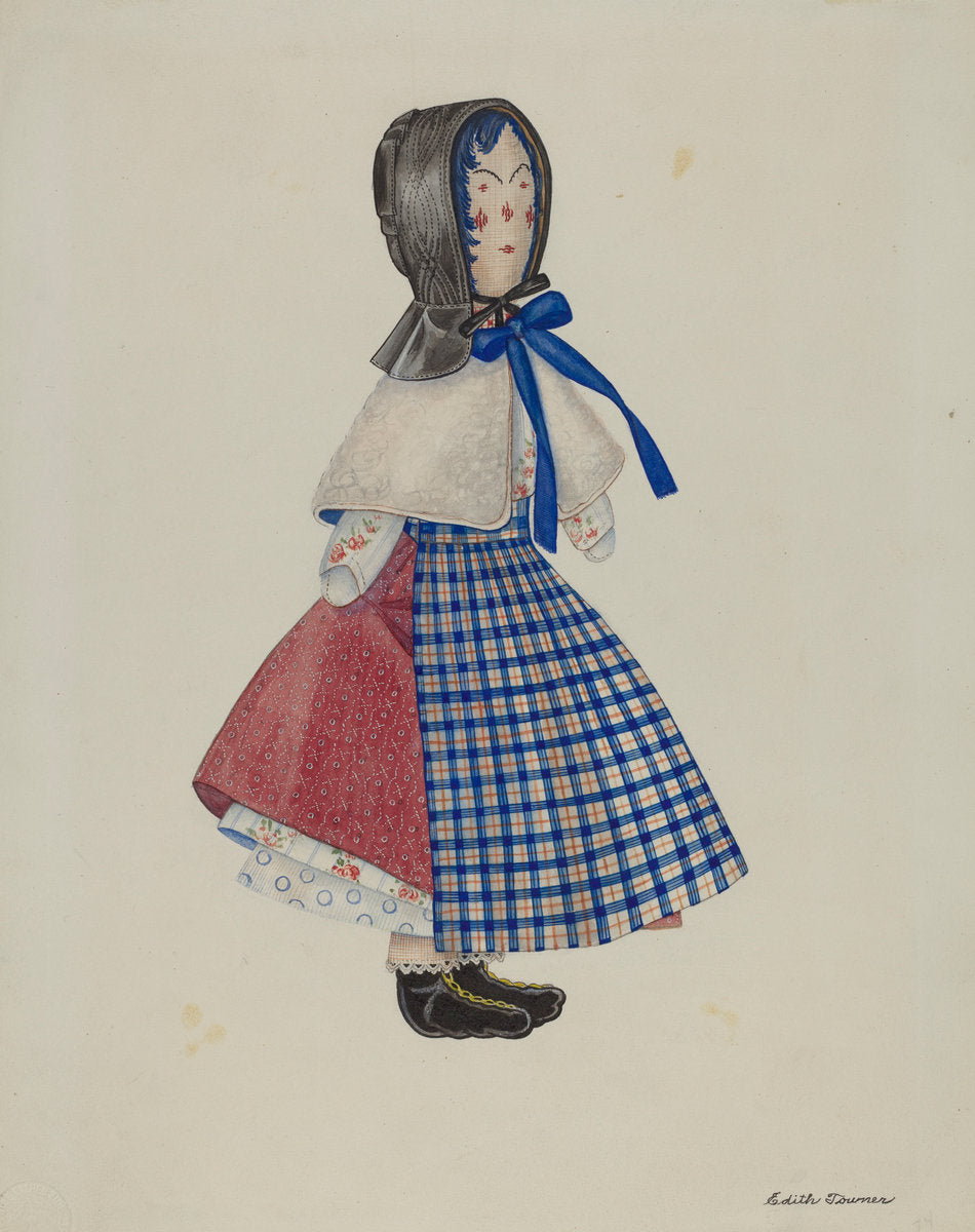 Doll: "Mollie Bentley" by Josephine C. Romano and Edith Towner (American, 1915 - 2009), 16X12"(A3)Poster Print
